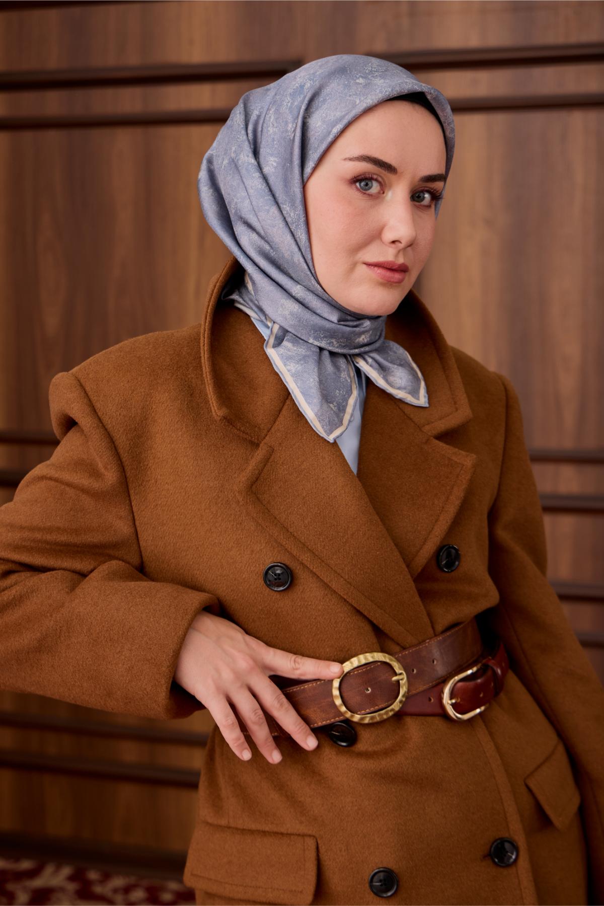 Yeni Sezon Twill İpek Eşarp 11487-02 - İthalesarponline.com - Yeni Sezon Twill İpek Eşarp - Silk Home