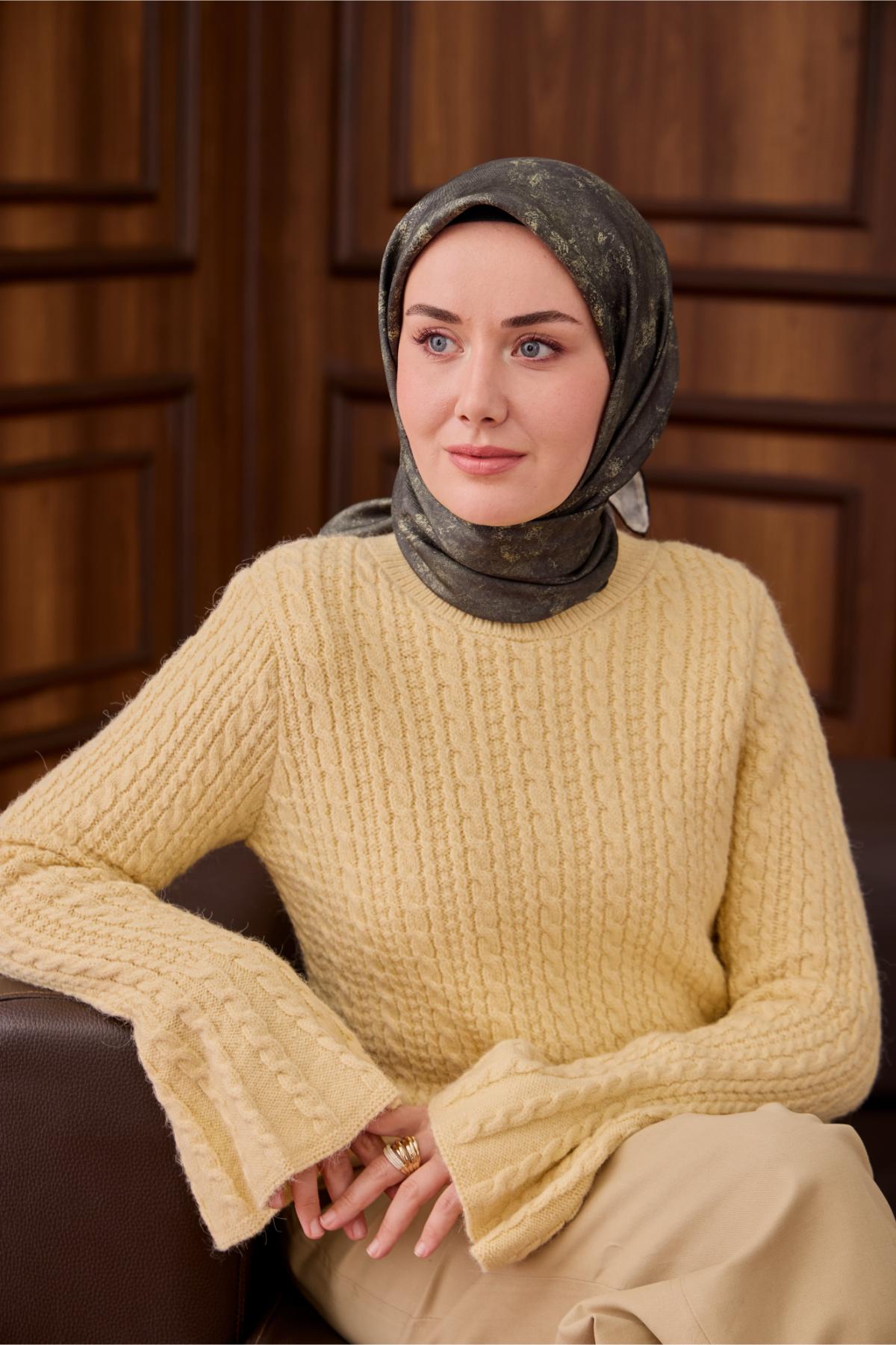 Yeni Sezon Twill İpek Eşarp 11487-24