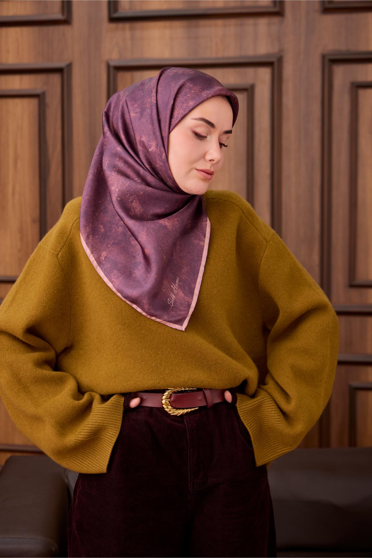 Yeni Sezon Twill İpek Eşarp 11487-30 - İthalesarponline.com - Yeni Sezon Twill İpek Eşarp - Silk Home