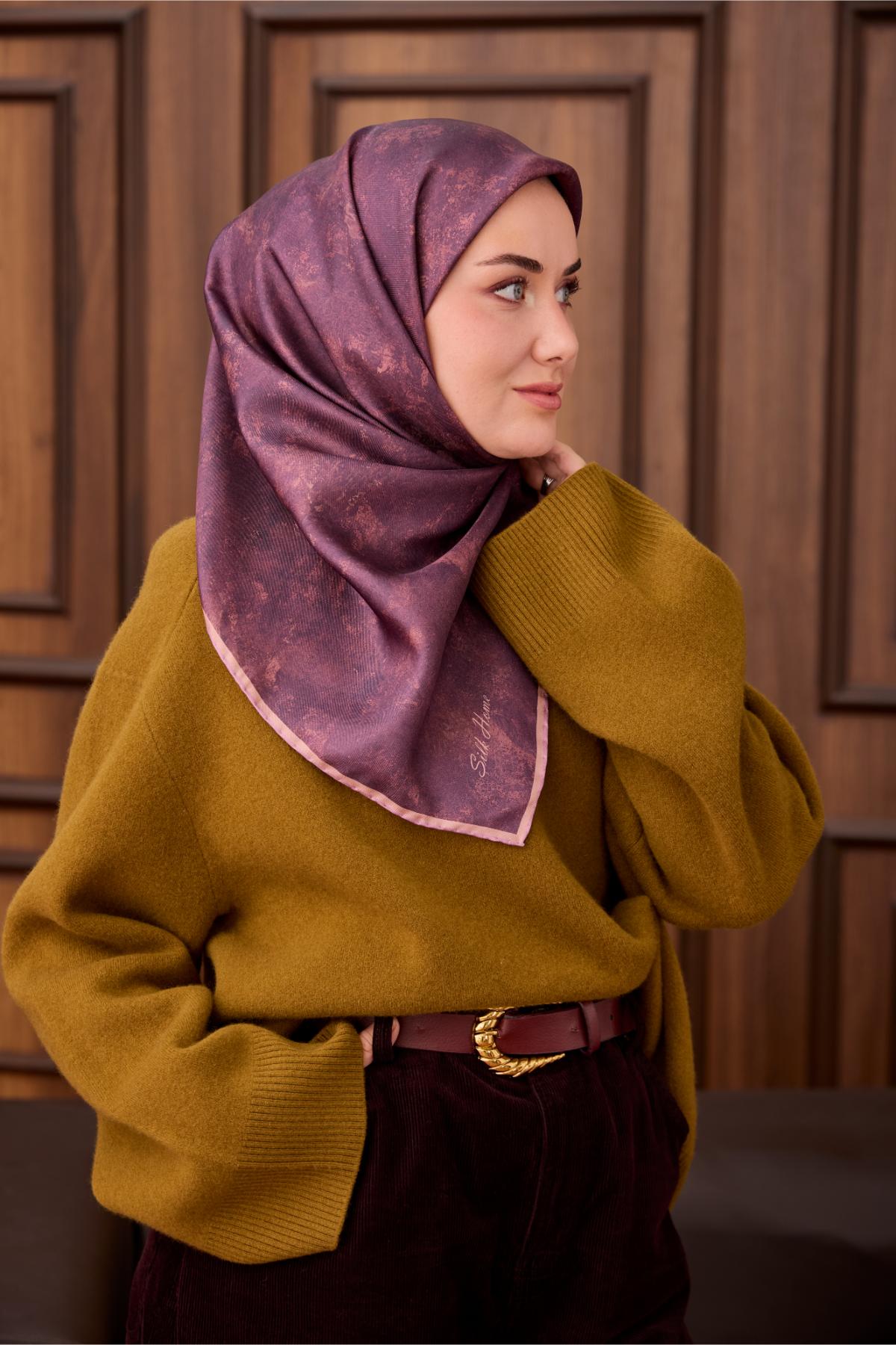 Yeni Sezon Twill İpek Eşarp 11487-30 - İthalesarponline.com - Yeni Sezon Twill İpek Eşarp - Silk Home