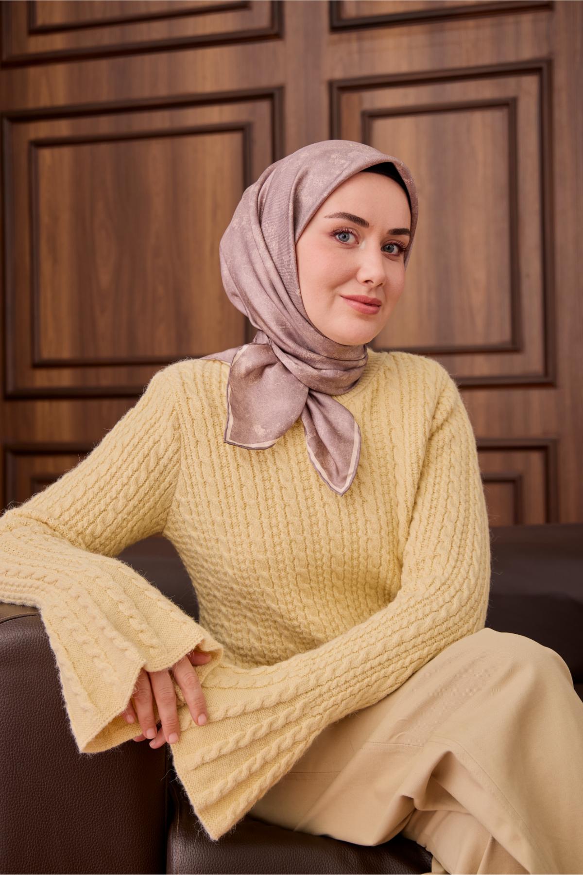 Yeni Sezon Twill İpek Eşarp 11487-40 - İthalesarponline.com - Yeni Sezon Twill İpek Eşarp - Silk Home