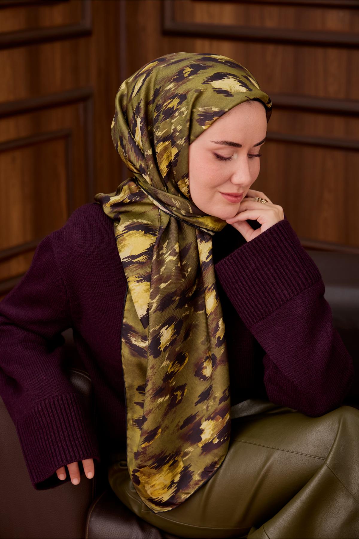 Yeni Sezon Twill İpek Eşarp 11492-02 - İthalesarponline.com - Yeni Sezon Twill İpek Eşarp - Silk Home