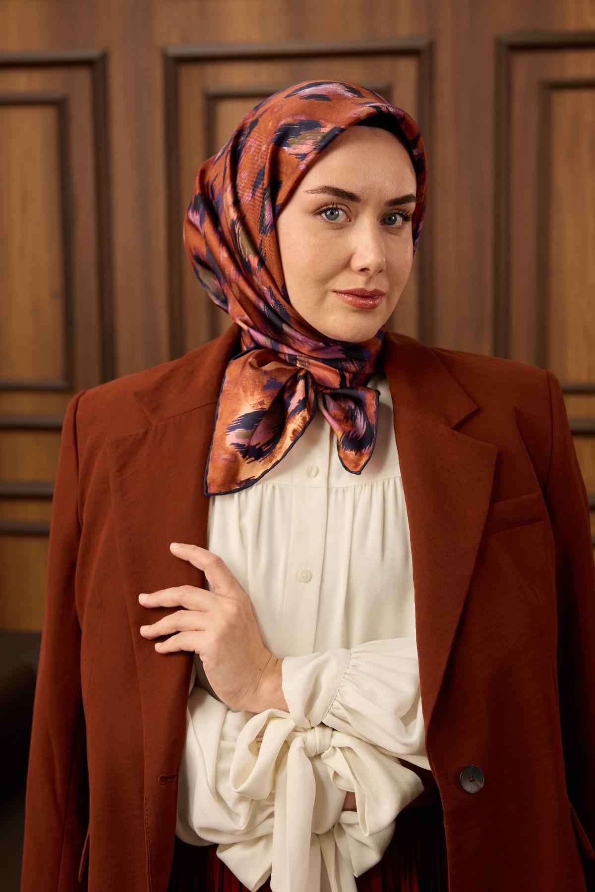 Yeni Sezon Twill İpek Eşarp 11492-03 - İthalesarponline.com - Yeni Sezon Twill İpek Eşarp - Silk Home