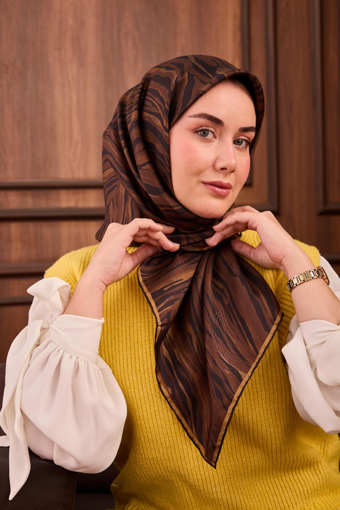 Yeni Sezon Twill İpek Eşarp 11495-14 - İthalesarponline.com - Yeni Sezon Twill İpek Eşarp - Silk Home