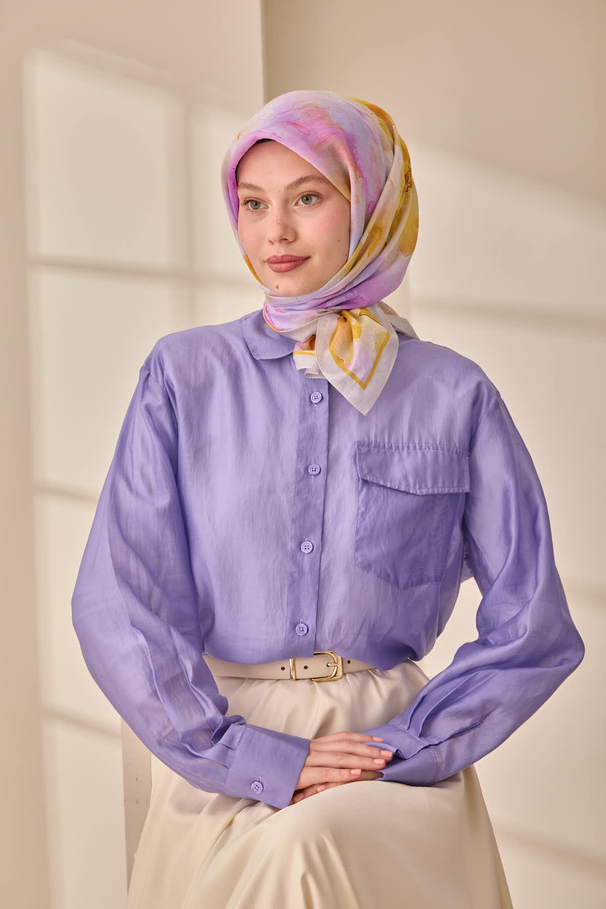 Silk Home Olinda İpek Eşarp 47004-08 - İthalesarponline.com - Soft Eşarp - Silk Home