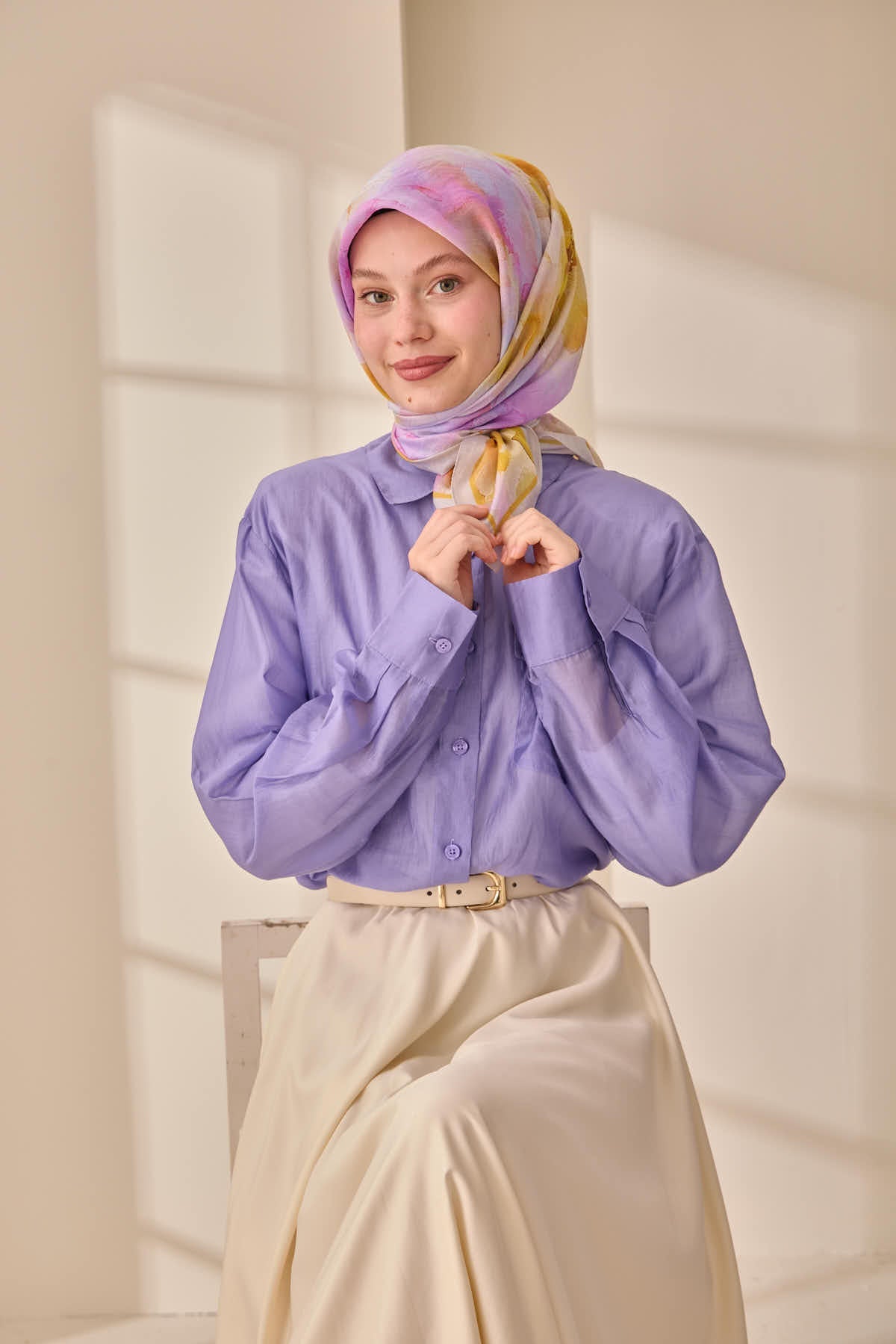 Silk Home Olinda İpek Eşarp 47004-08 - İthalesarponline.com - Soft Eşarp - Silk Home