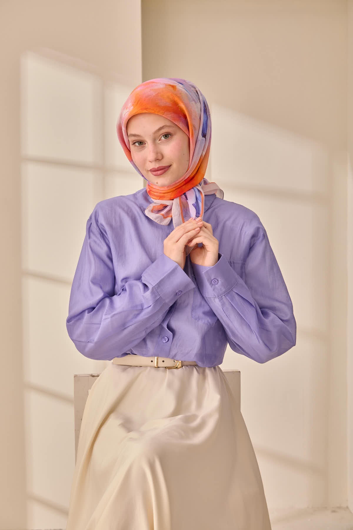 Silk Home Olinda İpek Eşarp 47004-28 - İthalesarponline.com - Soft Eşarp - Silk Home