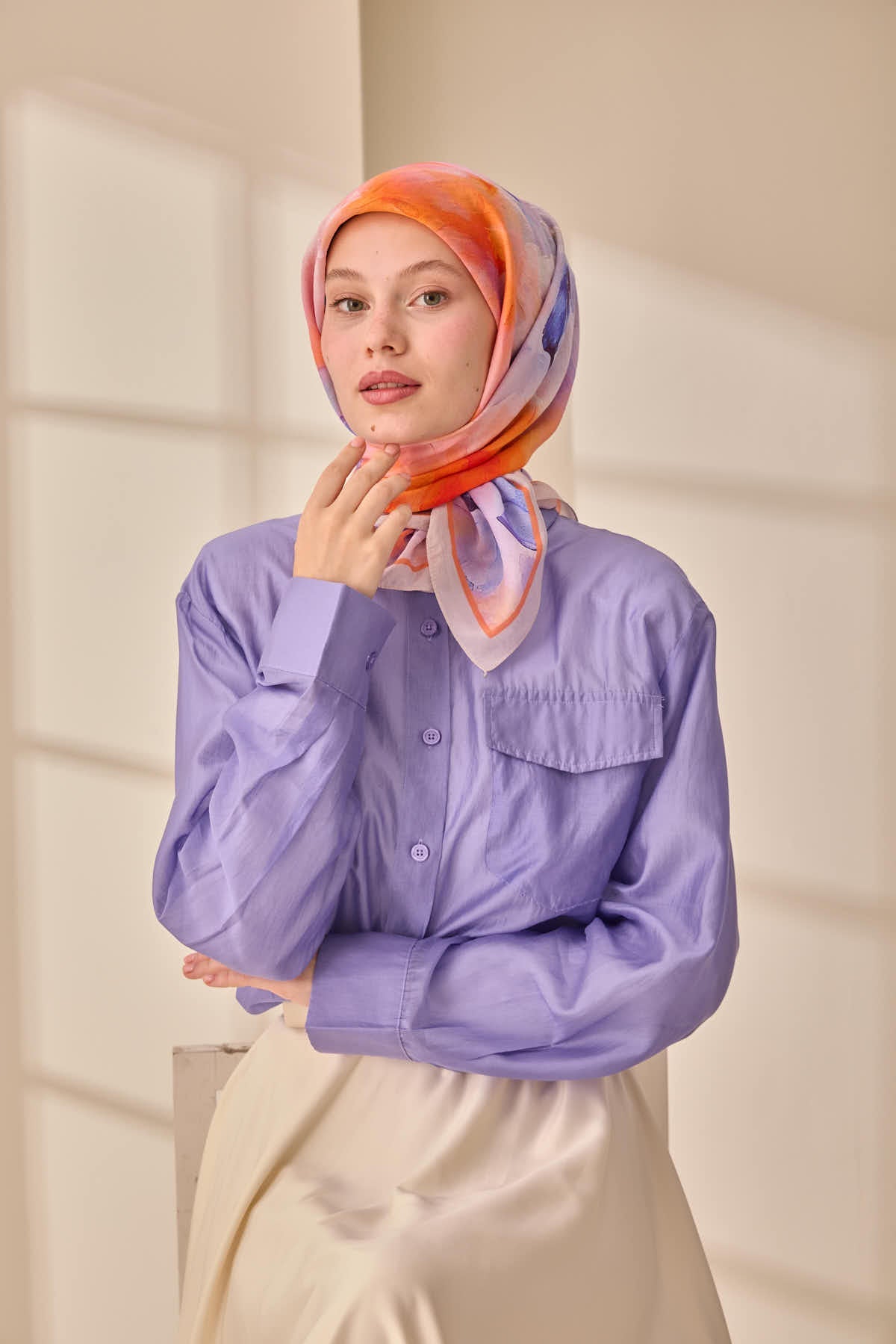 Silk Home Olinda İpek Eşarp 47004-28 - İthalesarponline.com - Soft Eşarp - Silk Home