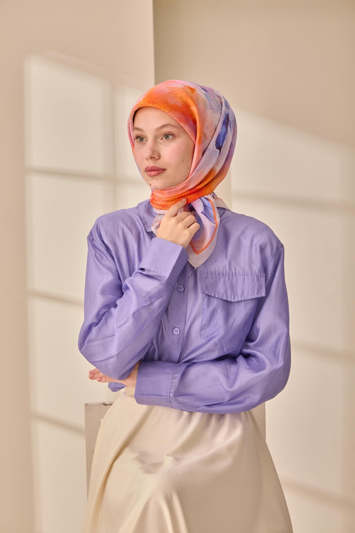 Silk Home Olinda İpek Eşarp 47004-28 - İthalesarponline.com - Soft Eşarp - Silk Home