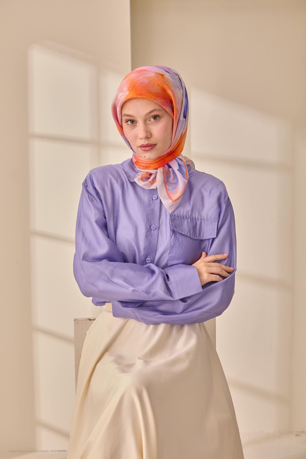 Silk Home Olinda İpek Eşarp 47004-28 - İthalesarponline.com - Soft Eşarp - Silk Home