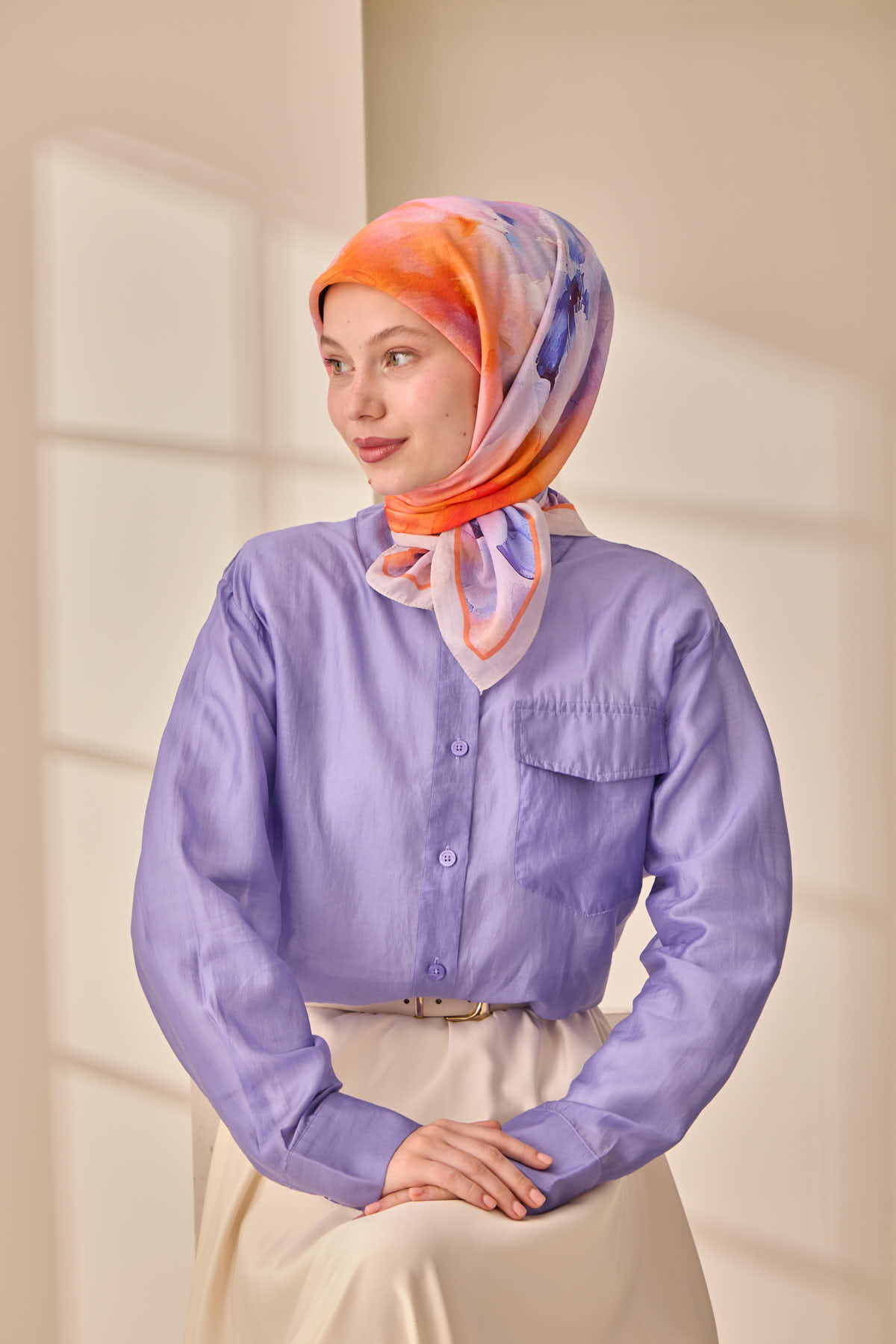 Silk Home Olinda İpek Eşarp 47004-28 - İthalesarponline.com - Soft Eşarp - Silk Home
