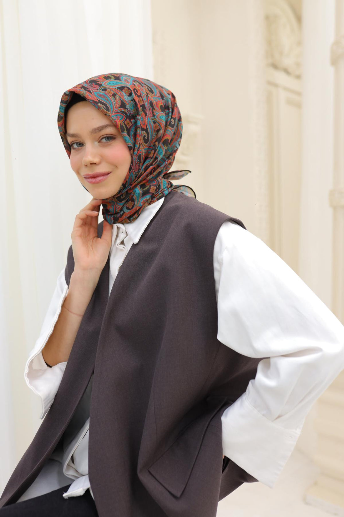 Silk Home Soft Eşarp 73078-16 - İthalesarponline.com